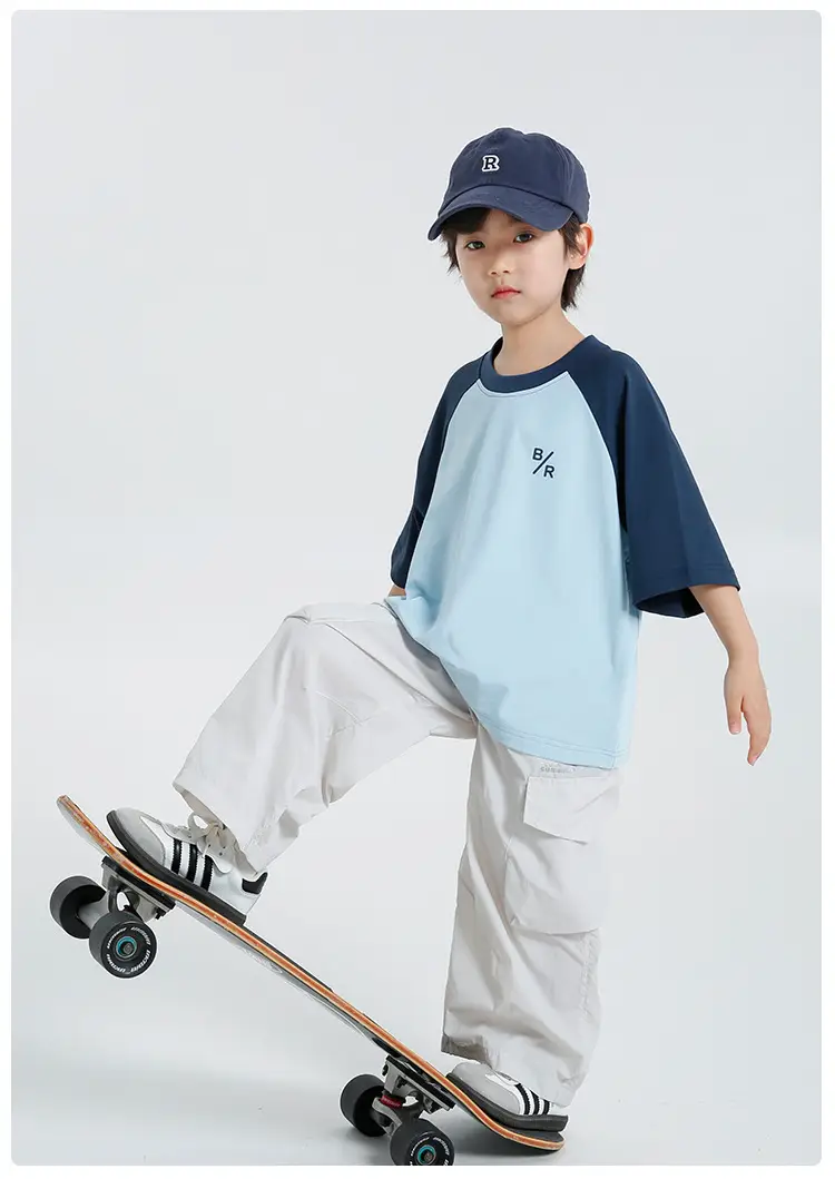 Haima Boys T-Shirt Raglan Sleeve Cool Summer Wear — feature 14