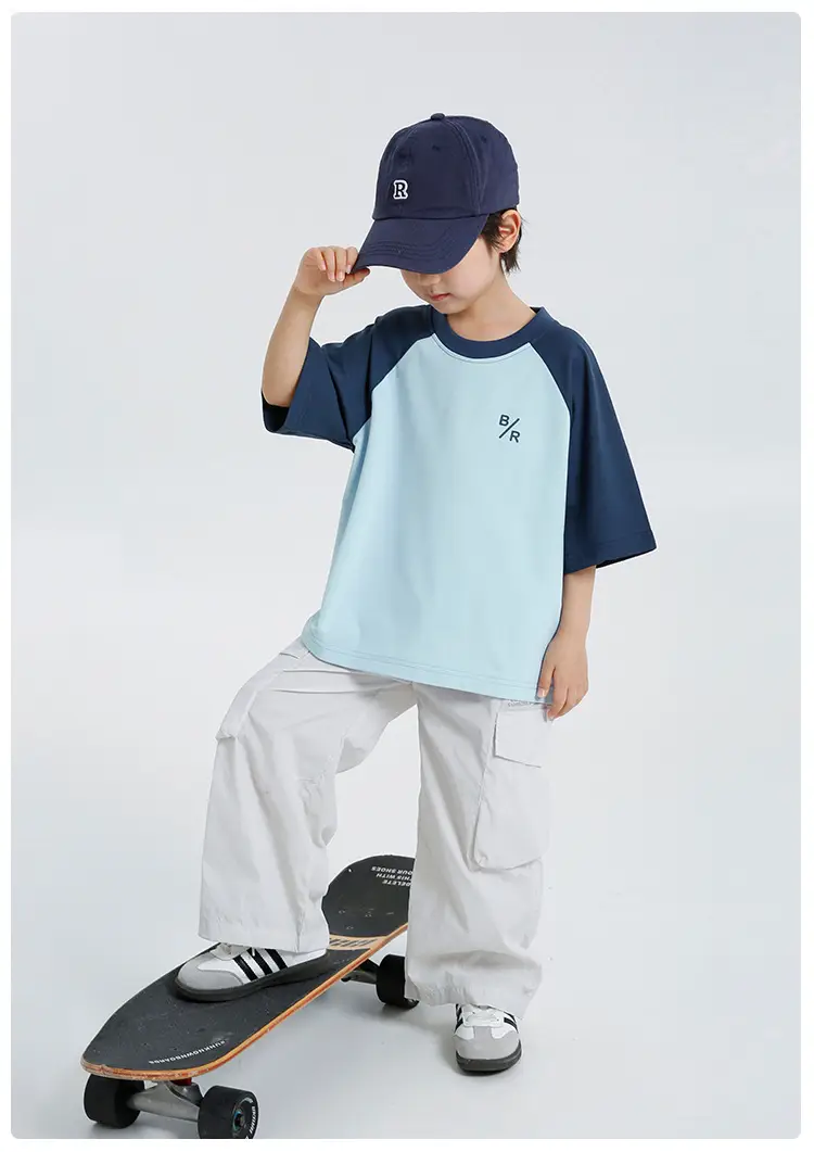Haima Boys T-Shirt Raglan Sleeve Cool Summer Wear — feature 15