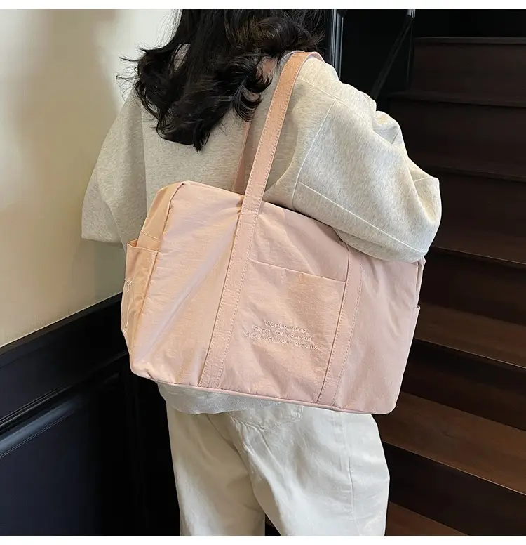 Yellow Zipper Shoulder Bag for Women Travel Shopping — feature 25