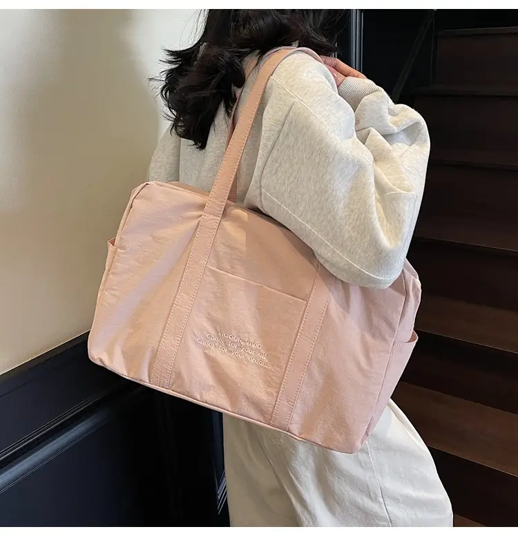 Yellow Zipper Shoulder Bag for Women Travel Shopping — feature 26