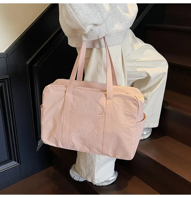 Yellow Zipper Shoulder Bag for Women Travel Shopping — feature 27