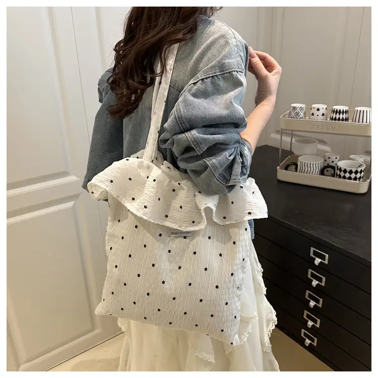 Fairy Style Ruffled Mesh Shoulder Bag Women Large Capacity — feature 13