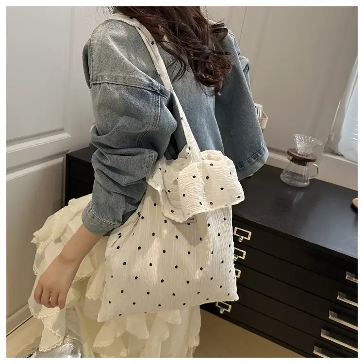 Fairy Style Ruffled Mesh Shoulder Bag Women Large Capacity — feature 15