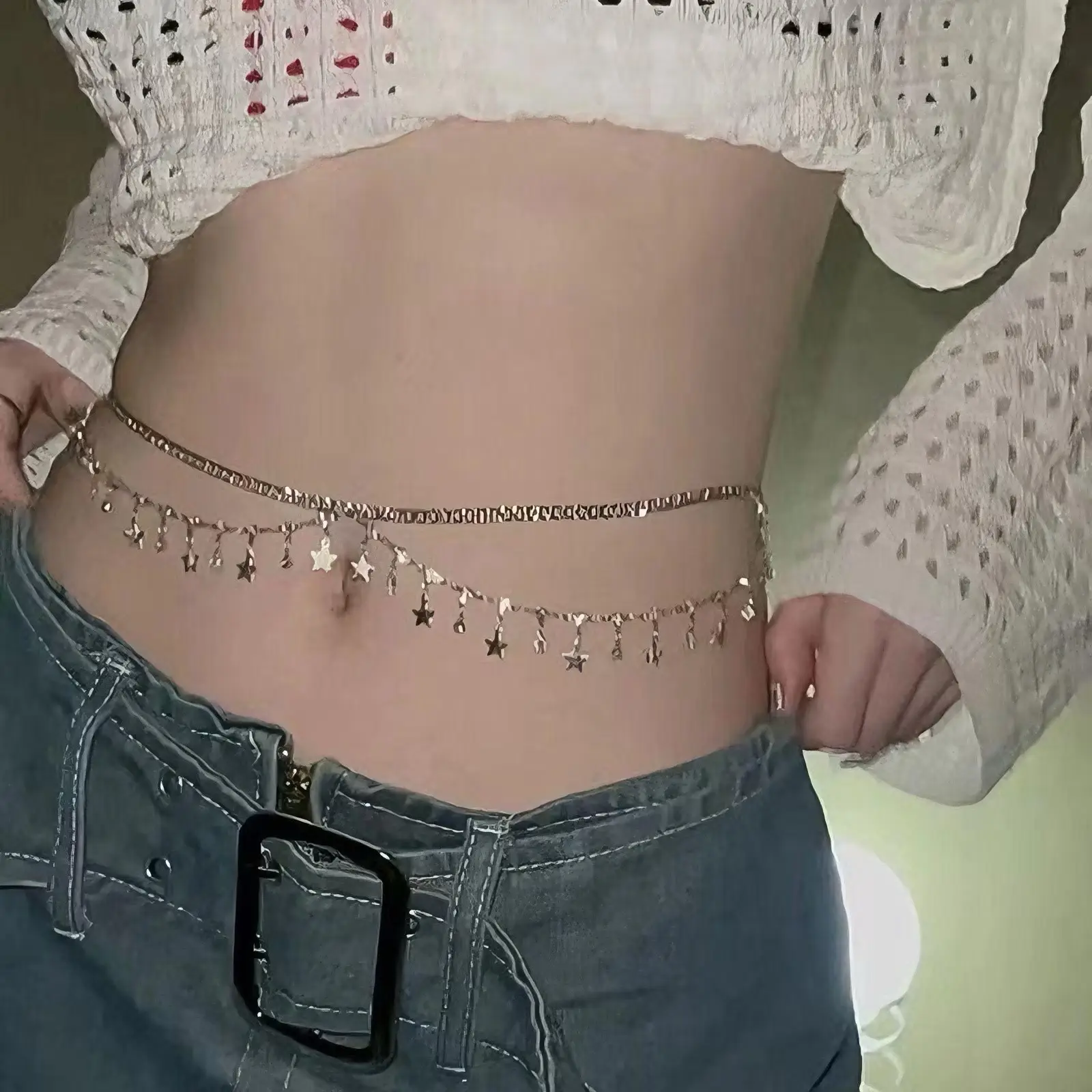 Rhinestone Waist Chain for Women Summer Decoration — feature 4