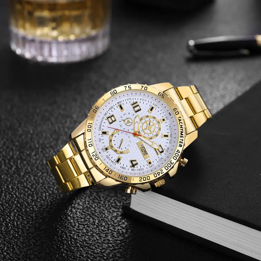 Men's Black Chronograph Watch with Stainless Steel Band — feature 4