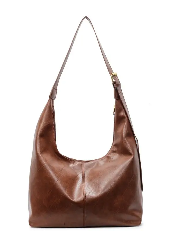 Vintage Leather Shoulder Bag Brown 2025 - Image 8