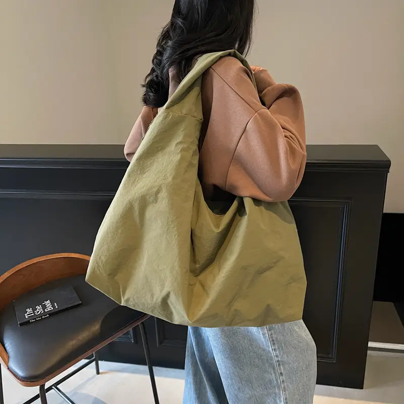 Large Capacity Tan Tote Bag for Women - Image 7