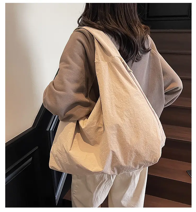 Large Capacity Tan Tote Bag for Women — feature 1