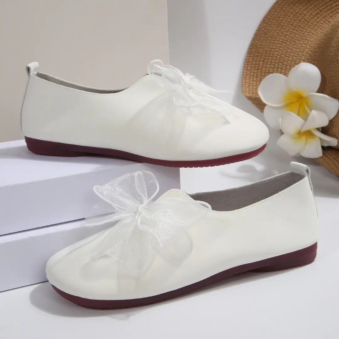 French Style Women's Retro 2025 New Outer Wear Round Toe Soft Sole Bow Decorated Mary Jane Shoes - Image 6