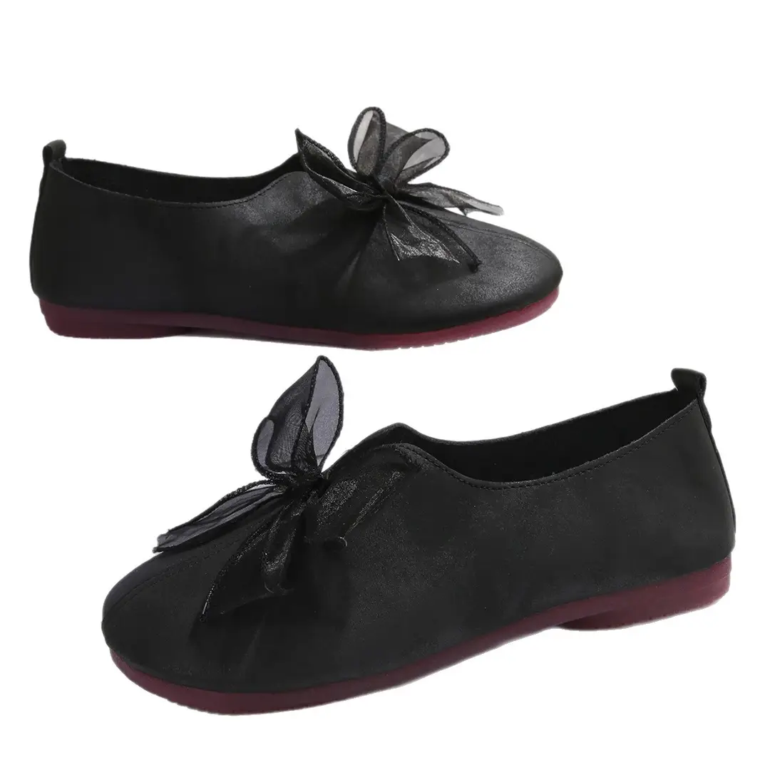 French Style Women's Retro 2025 New Outer Wear Round Toe Soft Sole Bow Decorated Mary Jane Shoes - Image 7