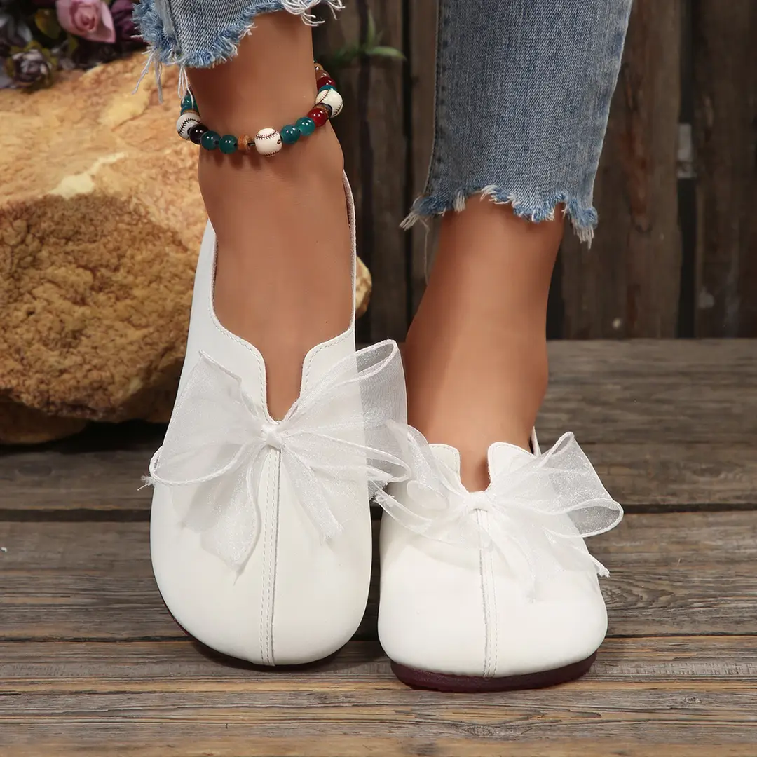 French Style Women's Retro 2025 New Outer Wear Round Toe Soft Sole Bow Decorated Mary Jane Shoes — feature 4