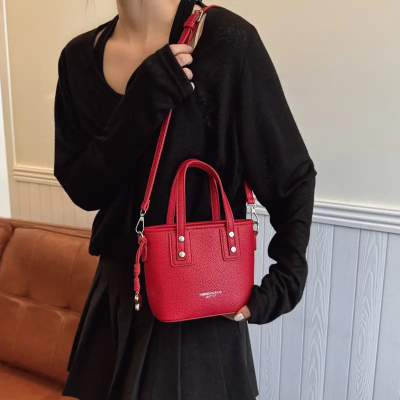 Red Korean Style Shoulder Crossbody Bag for Women - Image 8