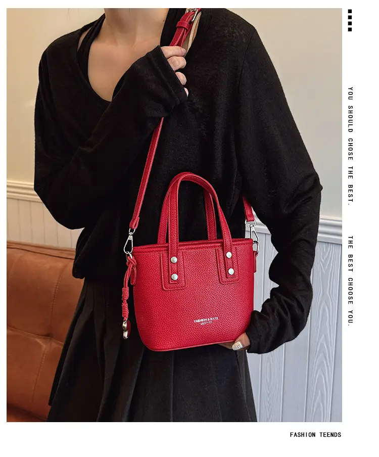 Red Korean Style Shoulder Crossbody Bag for Women — feature 2