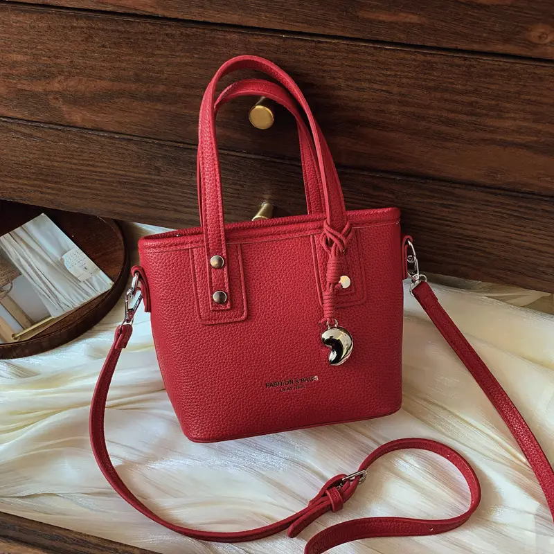 Red Korean Style Shoulder Crossbody Bag for Women - Image 3