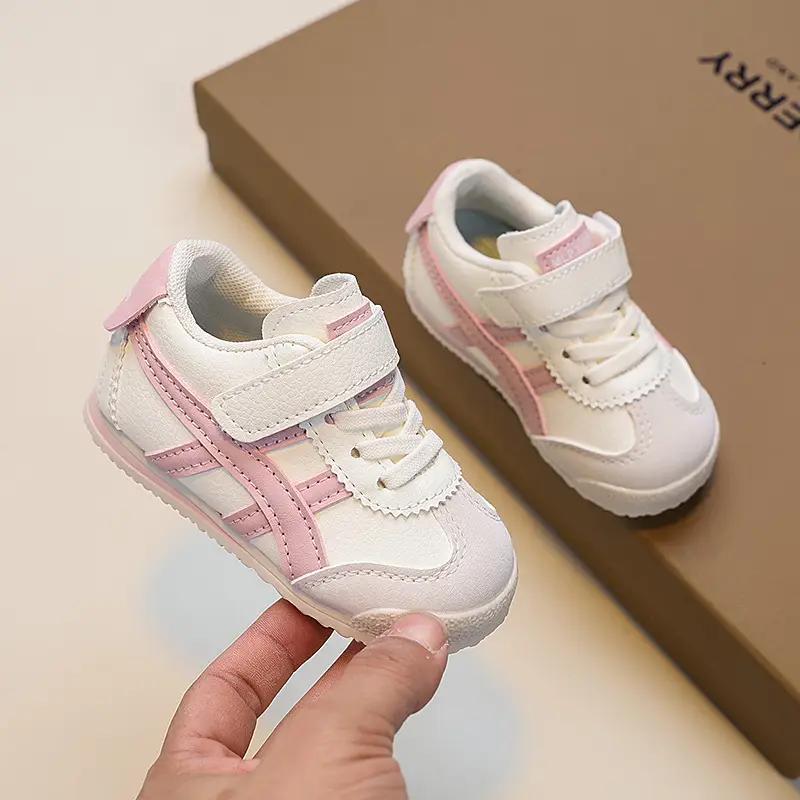 White Blue Red Toddler Sneakers for 1-3 Years