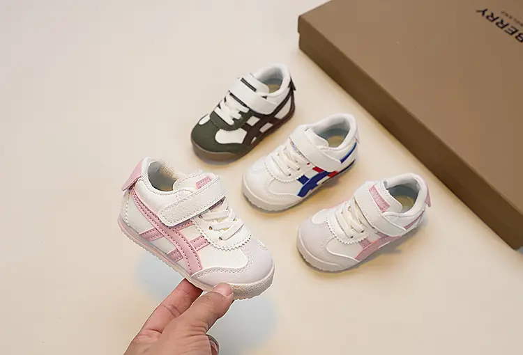 White Blue Red Toddler Sneakers for 1-3 Years — feature 1