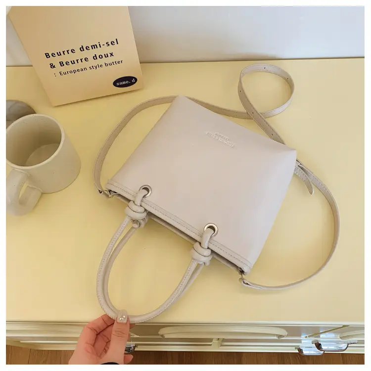 Light Blue Korean Style Shoulder Bag with Teddy Bear Charm — feature 11
