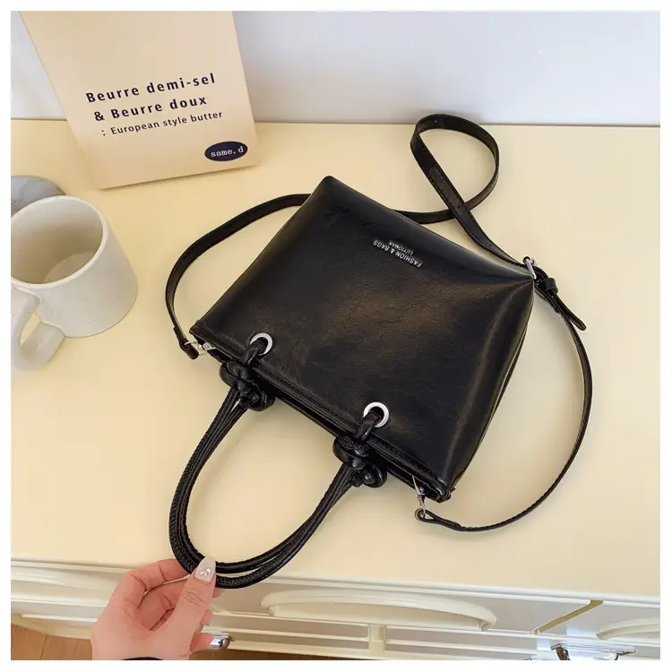 Light Blue Korean Style Shoulder Bag with Teddy Bear Charm — feature 9