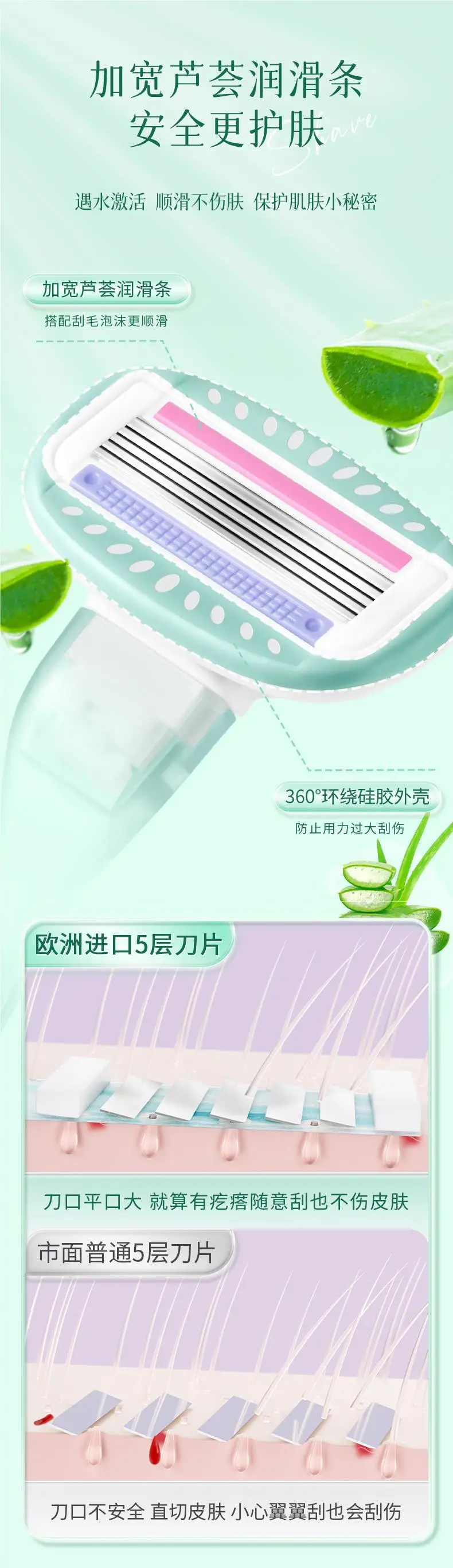 Women Leg & Armpit Shaver for Hair Removal — feature 4
