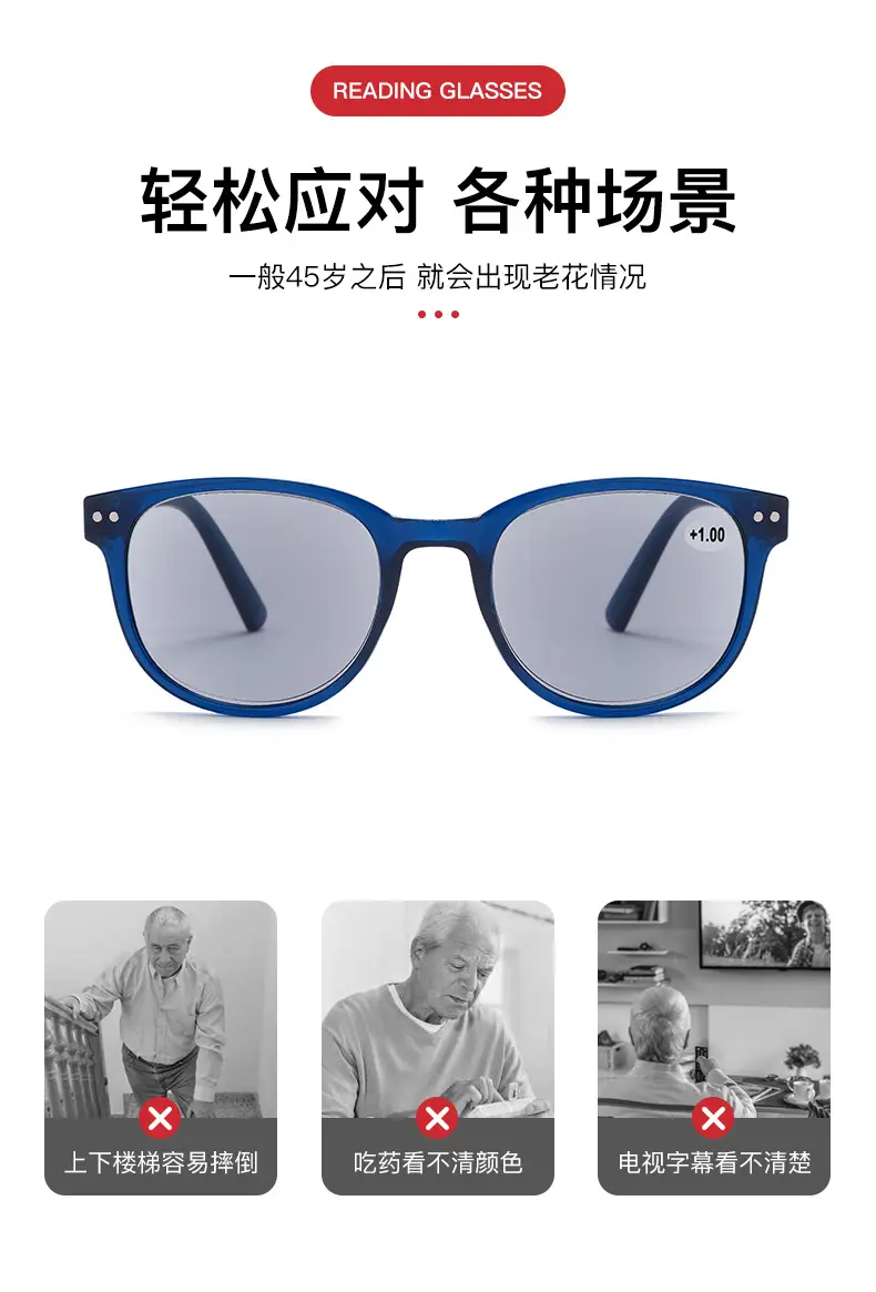Anti-UV Sunglasses for Men Women PC Frame Blue β feature 3