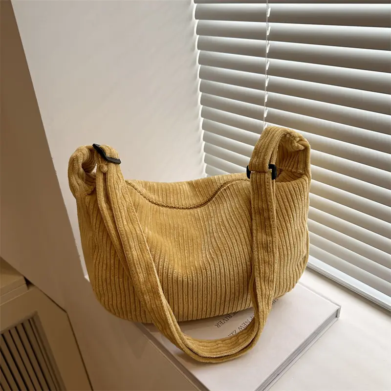 Corduroy Square Bag for Women Summer Carry - Image 9