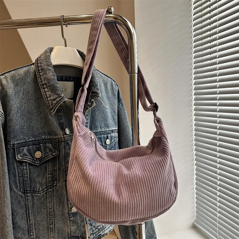 Corduroy Square Bag for Women Summer Carry - Image 10
