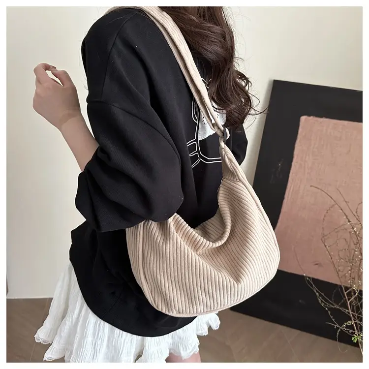 Corduroy Square Bag for Women Summer Carry — feature 12