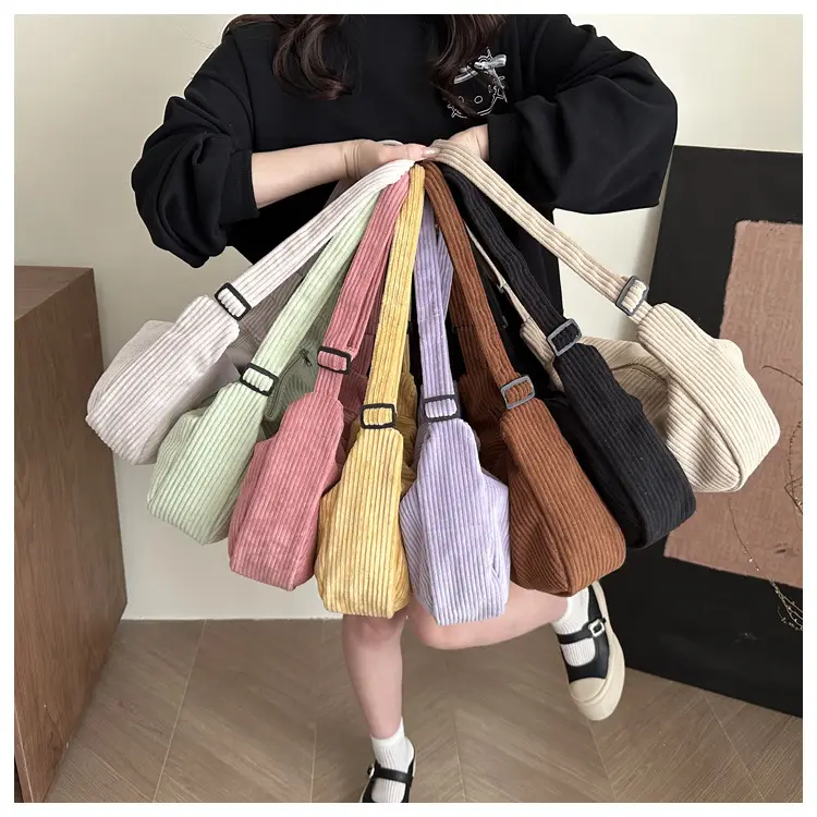 Corduroy Square Bag for Women Summer Carry — feature 29