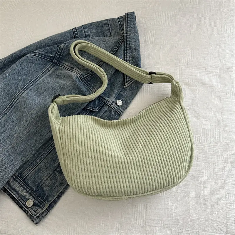 Corduroy Square Bag for Women Summer Carry - Image 3