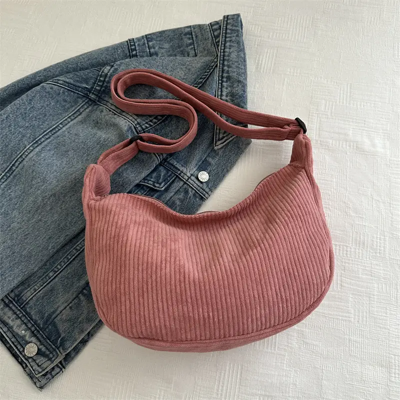 Corduroy Square Bag for Women Summer Carry - Image 4