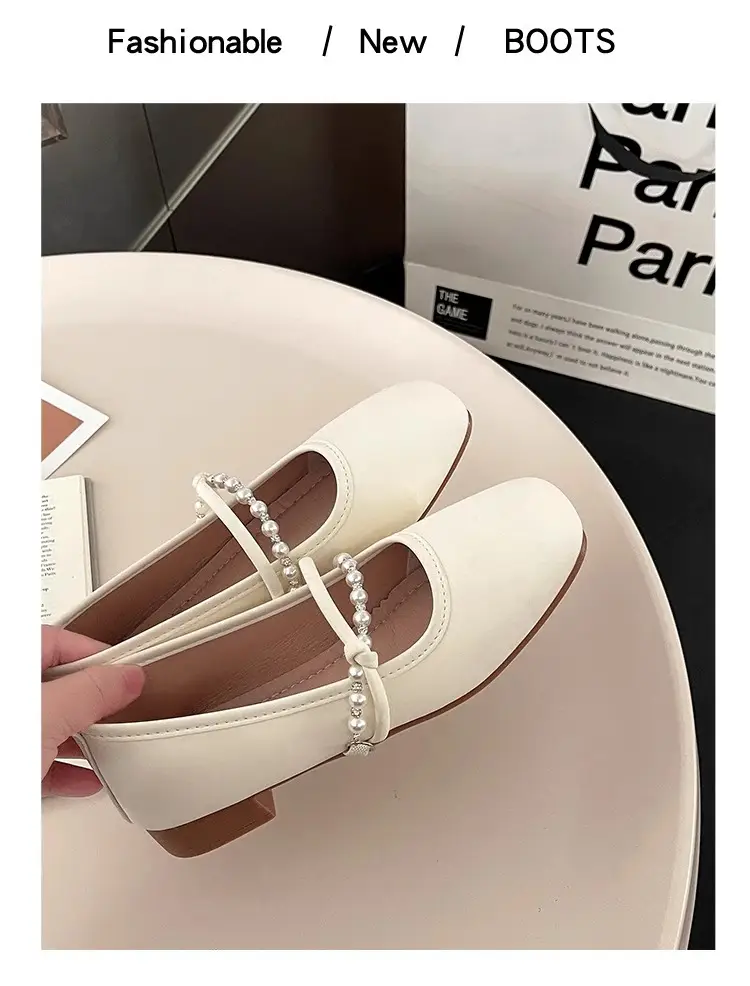 French Style Single-layer Shoes Women's 2025 New Low Heeled Gentle Dress Flat Milk Shoes Fairy Style Soft Bottom Mary Jane Shoes — feature 11