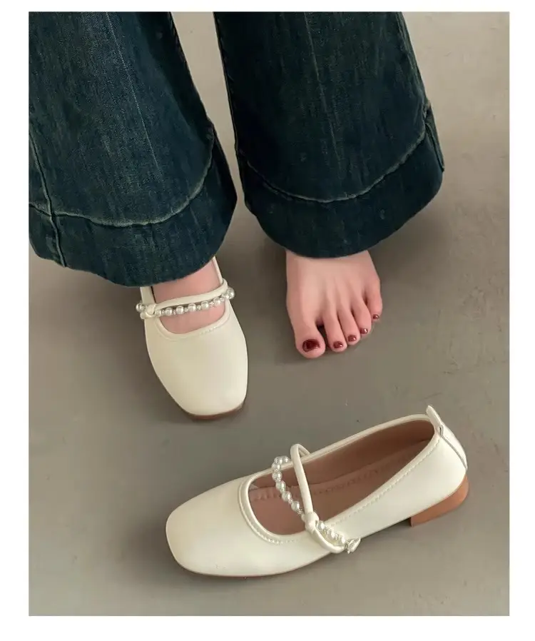 French Style Single-layer Shoes Women's 2025 New Low Heeled Gentle Dress Flat Milk Shoes Fairy Style Soft Bottom Mary Jane Shoes — feature 5