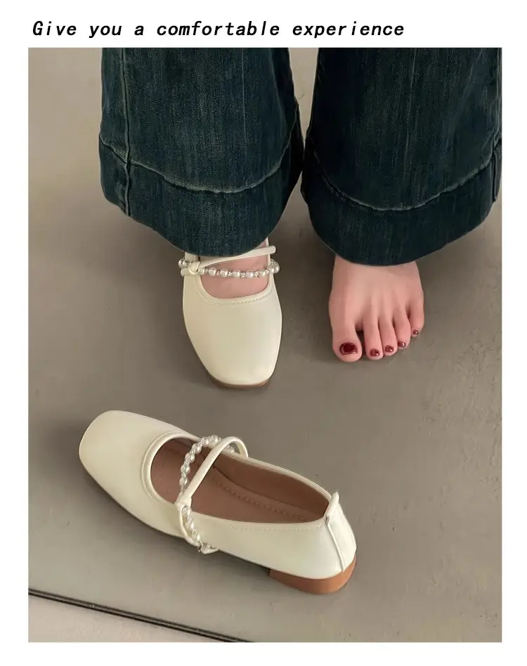 French Style Single-layer Shoes Women's 2025 New Low Heeled Gentle Dress Flat Milk Shoes Fairy Style Soft Bottom Mary Jane Shoes — feature 6