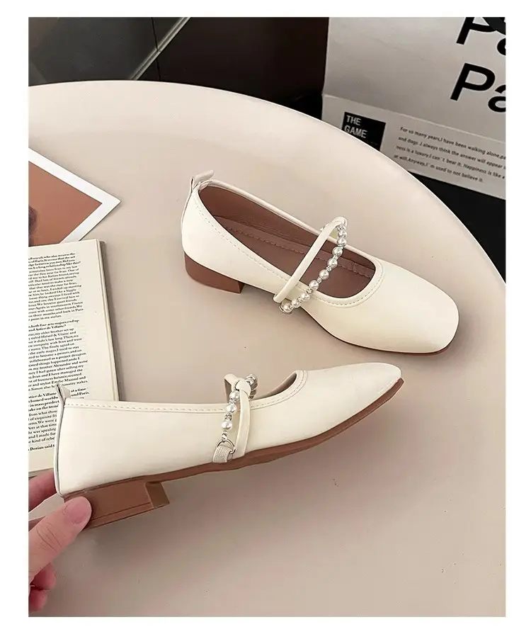 French Style Single-layer Shoes Women's 2025 New Low Heeled Gentle Dress Flat Milk Shoes Fairy Style Soft Bottom Mary Jane Shoes — feature 8