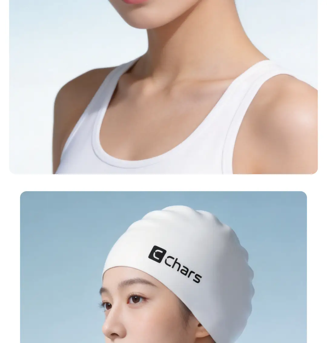 Swimming Cap for Men and Women, Adult, Long Hair, Waterproof, Professional Large Head Circumference, Ear Protection Silicone Swimming Cap A020A — feature 15