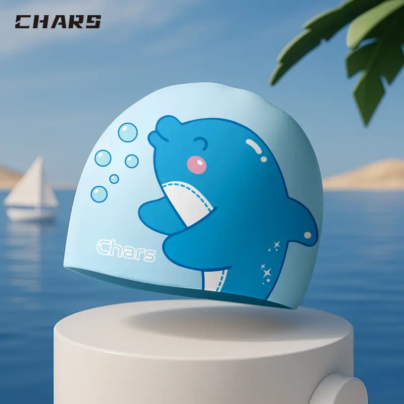 Swimming Cap for Men and Women, Adult, Long Hair, Waterproof, Professional Large Head Circumference, Ear Protection Silicone Swimming Cap A020A