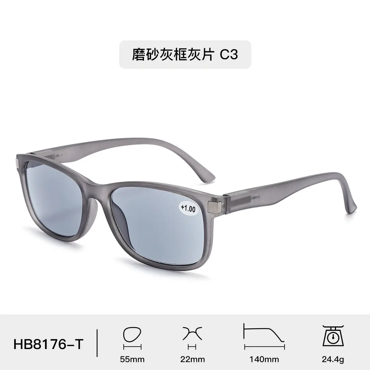 Men Square Sunglasses with Spring Hook & Green Lens - Image 3