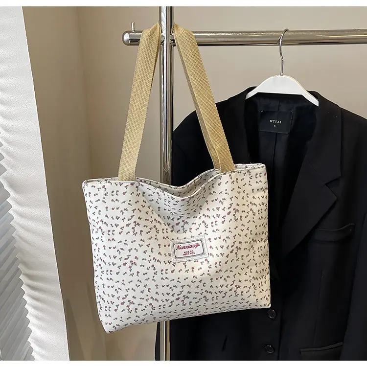 Korean Print Casual Tote Bag Large Capacity All Canvas — feature 11