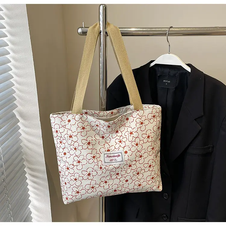 Korean Print Casual Tote Bag Large Capacity All Canvas — feature 14
