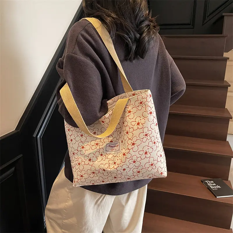 Korean Print Casual Tote Bag Large Capacity All Canvas — feature 23