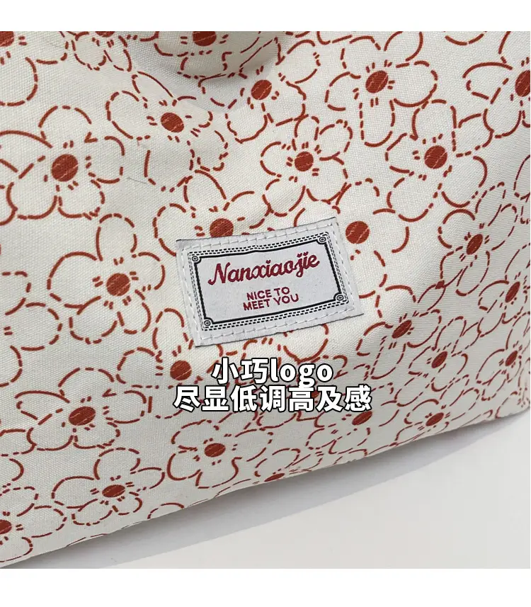 Korean Print Casual Tote Bag Large Capacity All Canvas — feature 5