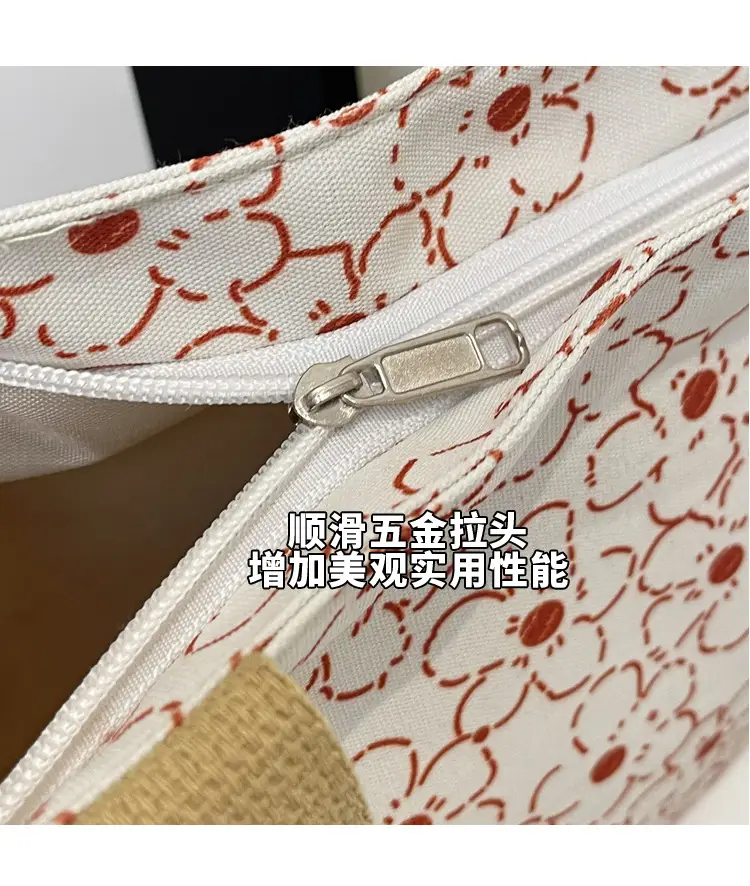 Korean Print Casual Tote Bag Large Capacity All Canvas — feature 7