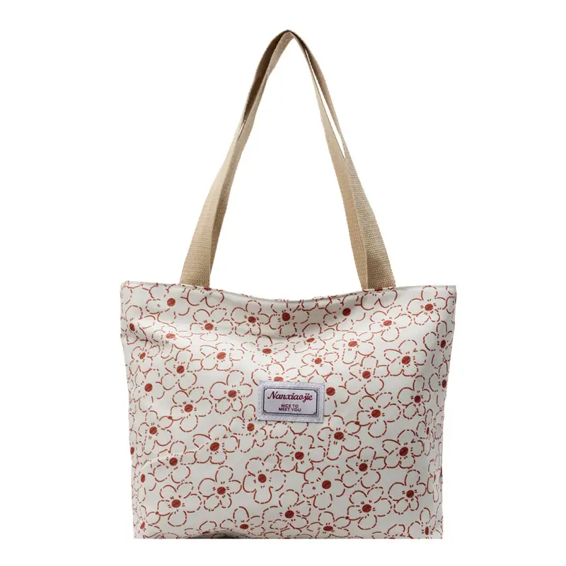 Korean Print Casual Tote Bag Large Capacity All Canvas - Image 2