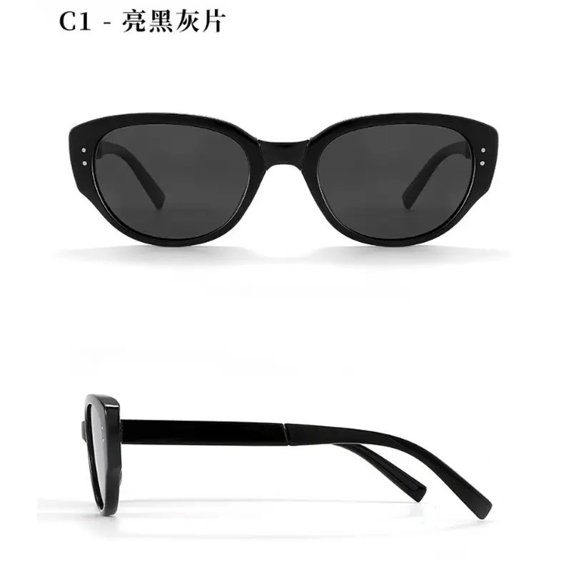 Black Cat-Eye Sunglasses UV Protection Polarized - Image 18