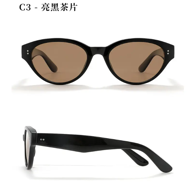 Black Cat-Eye Sunglasses UV Protection Polarized - Image 4