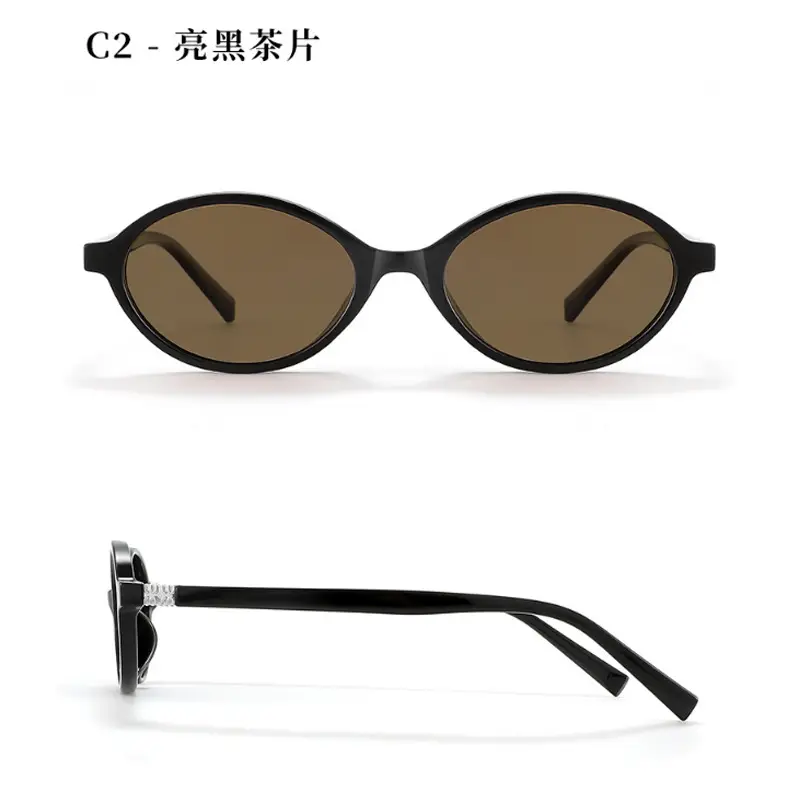 Black Cat-Eye Sunglasses UV Protection Polarized - Image 7