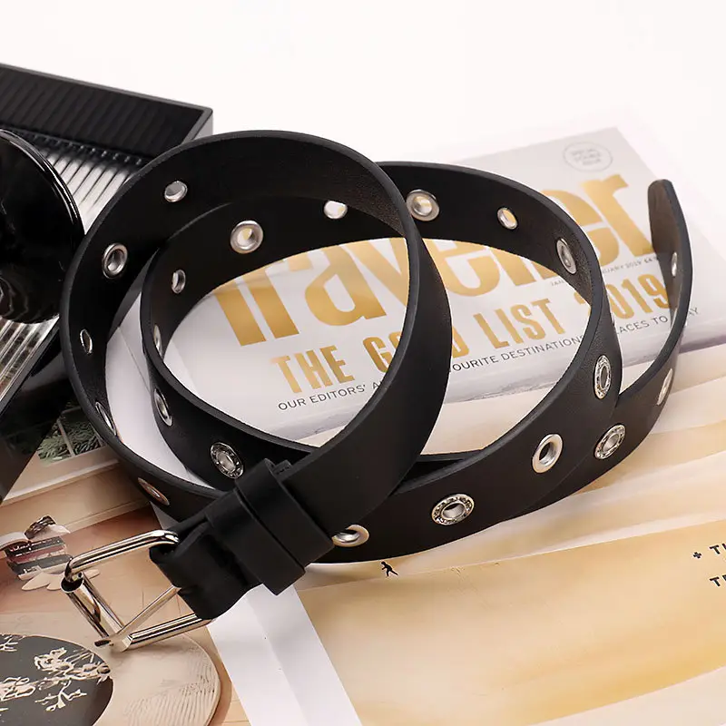 Punk Metal Hollow Belt for Women Black - Image 7