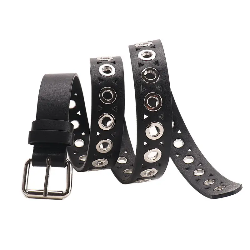 Punk Metal Hollow Belt for Women Black - Image 8