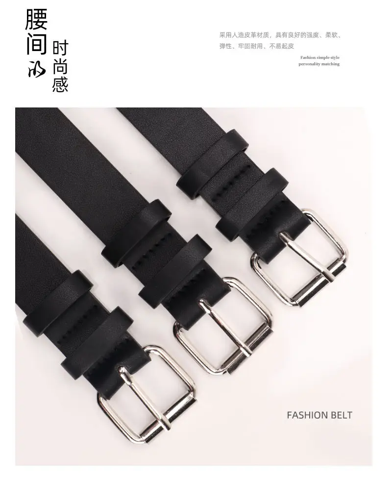Punk Metal Hollow Belt for Women Black — feature 21