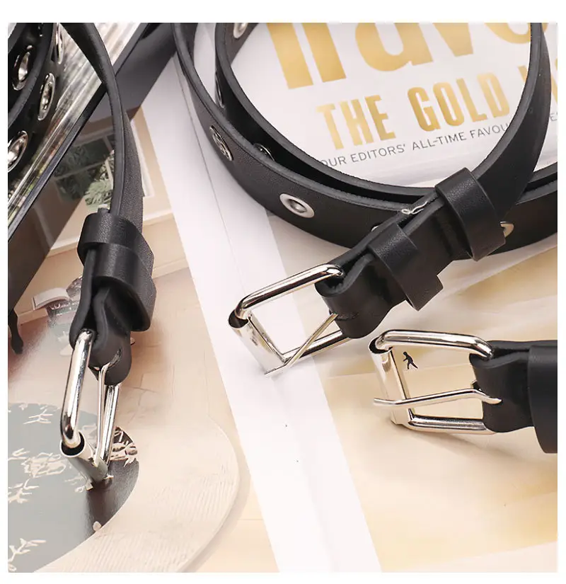 Punk Metal Hollow Belt for Women Black — feature 32